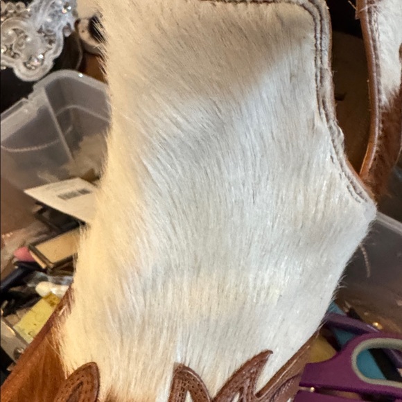 Myra Bag Brown and White Hair on Hide Ankle Boots, Brand New w/bag. - Picture 14 of 14